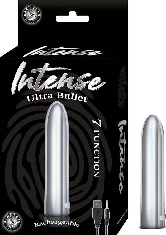 Intense Power Bullet Vibrator Silver Compact Waterproof Toy
