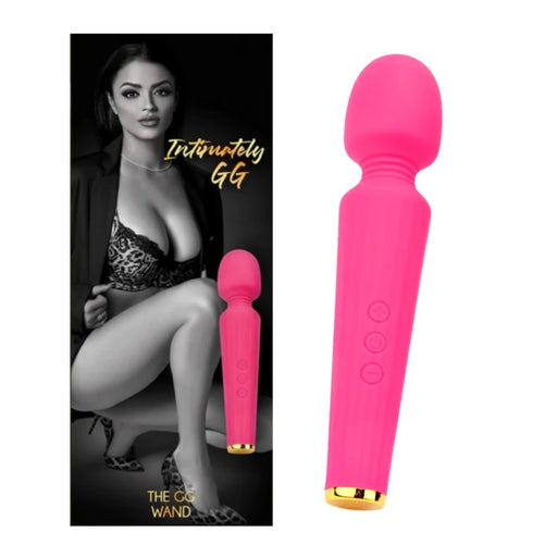 Intimately GG The GG Wand Pink Silicone Cordless Vibrator with Gold Accents