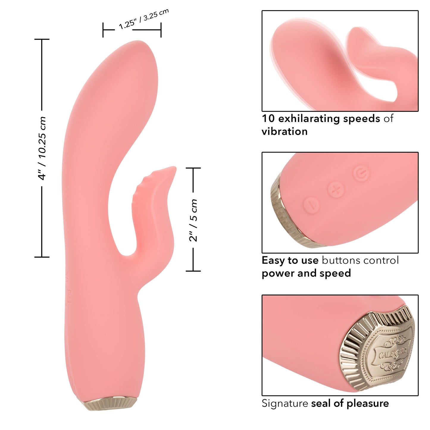 Uncorked Zinfandel Pink Dual Massager with Textured Teaser and 10 Speeds Silicone Vibrator