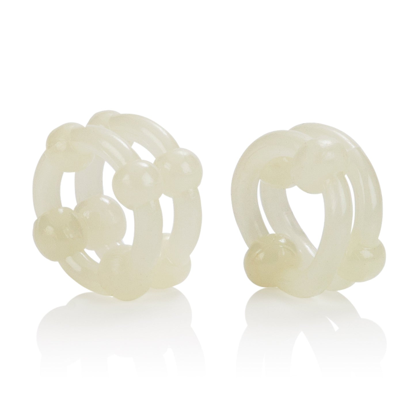 Island Rings Double Stacker Glow In The Dark Stretchy Cock Rings 0.75 Inch 2 Cm Duo