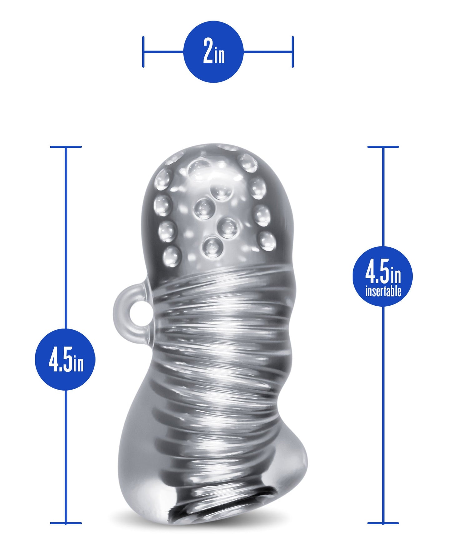 Rize Squeezy (Clear) – Textured Male Masturbator Sleeve