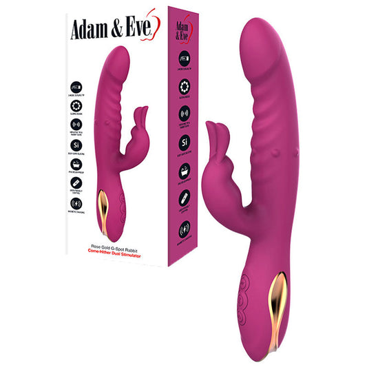 Adam & Eve Rose Gold G-Spot Rabbit – USB Rechargeable 22.5 cm Rabbit Vibrator > Vibrators > Ladies > Rabbit