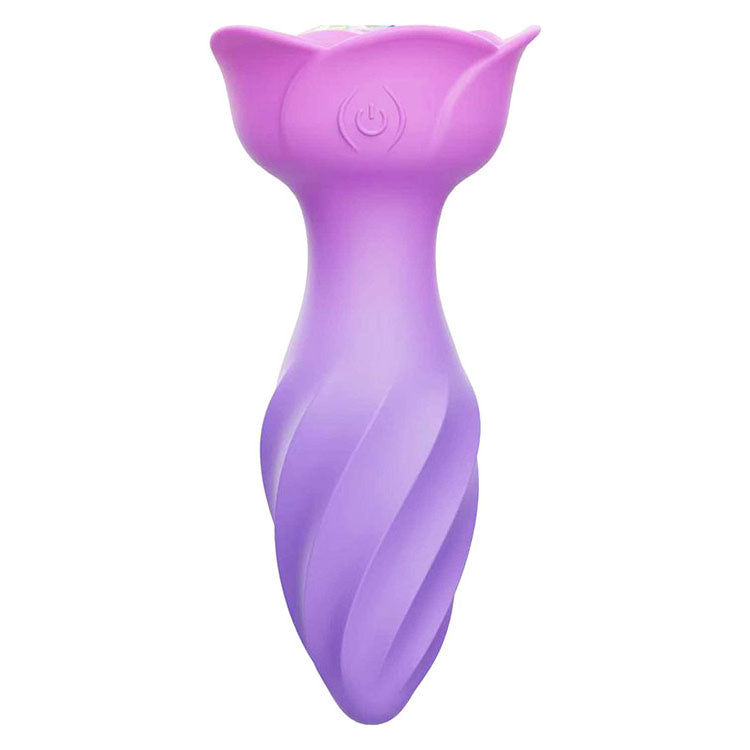 Adam & Eve Rotating Rose Plug – USB Rechargeable Rotating and Vibrating Butt Plug with Gem Base