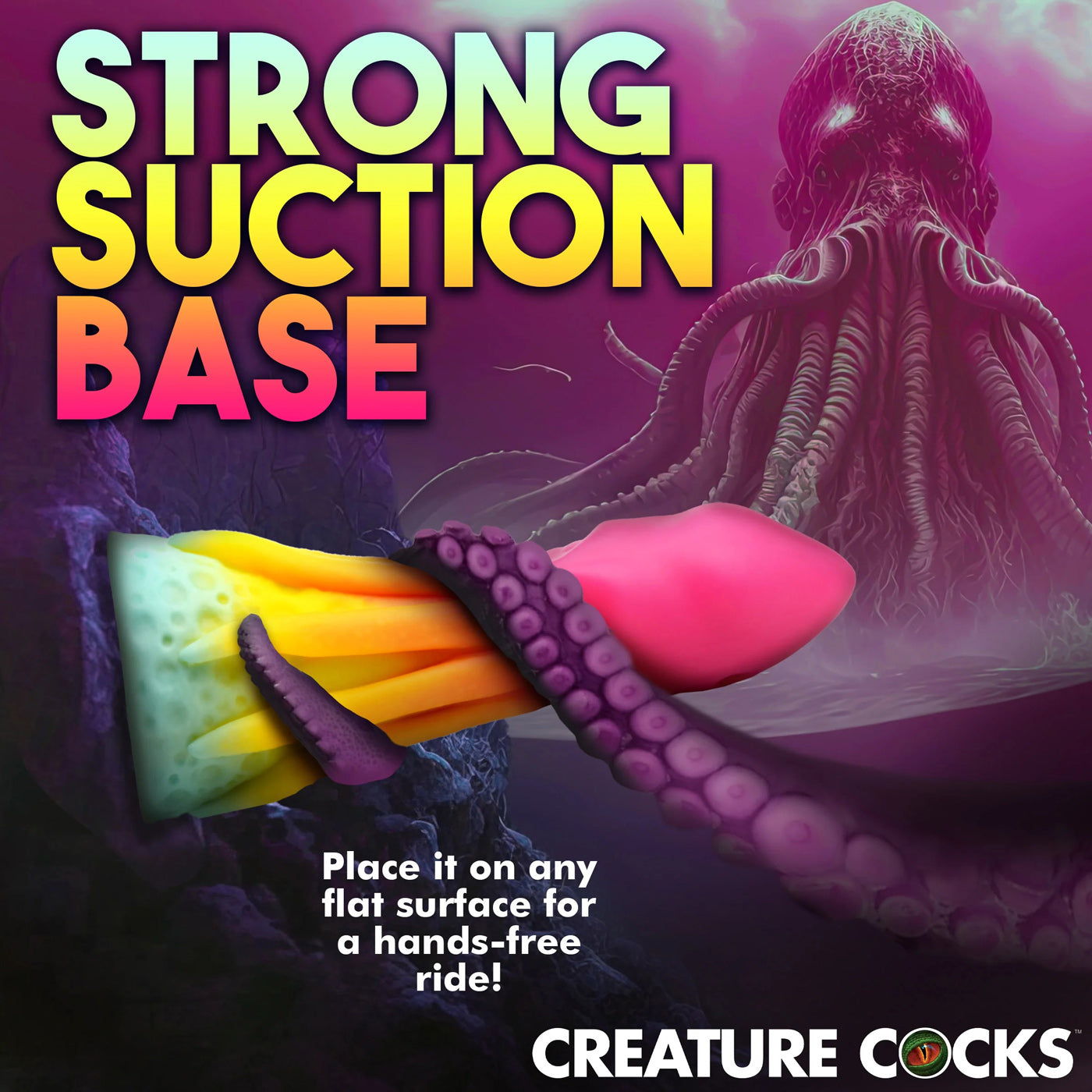 Creature Cocks King Kraken (Rainbow) Silicone Dildo 8.1 Inches – Premium Flexible Dildo