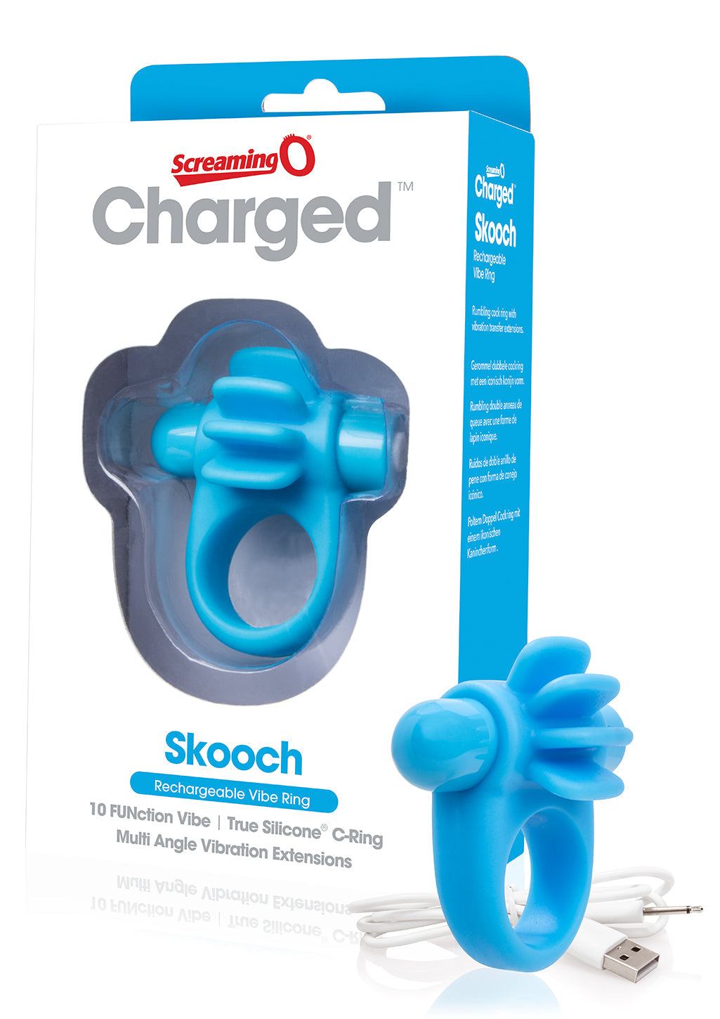 Skooch Charged – Rechargeable Vibrating Cock Ring with Textured Stimulation