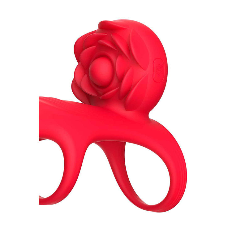 Adam & Eve Vibrating Rose Couples Cage – USB Rechargeable Penis Cage with Remote