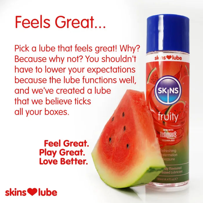 Skins Watermelon (4.4 Fl Oz) Water Based Lubricant