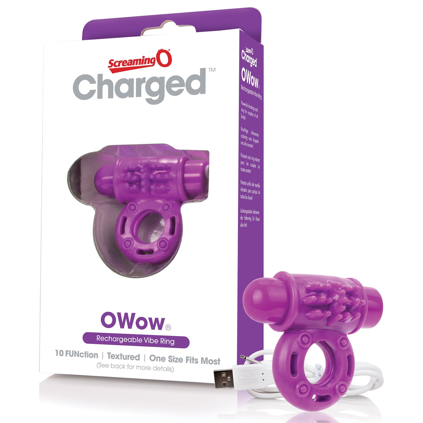 O Wow Ring – Rechargeable Vibrating Cock Ring with 10 Vibration Functions