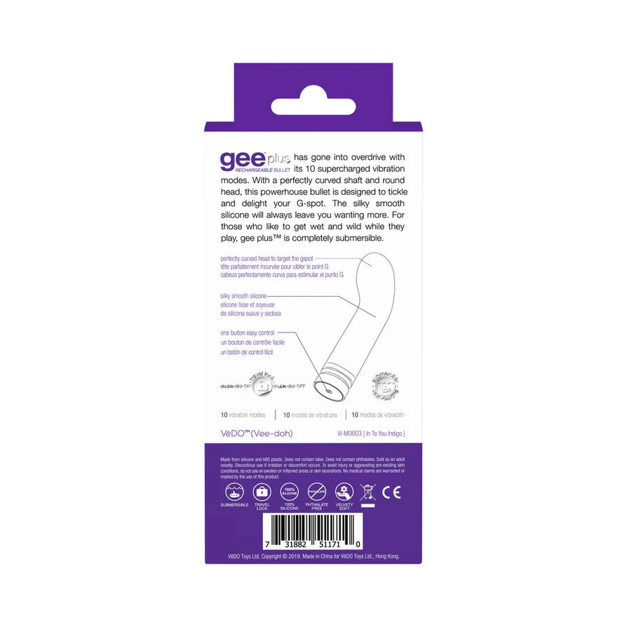 Gee Plus Mini G-Spot Vibrator with 10 Modes