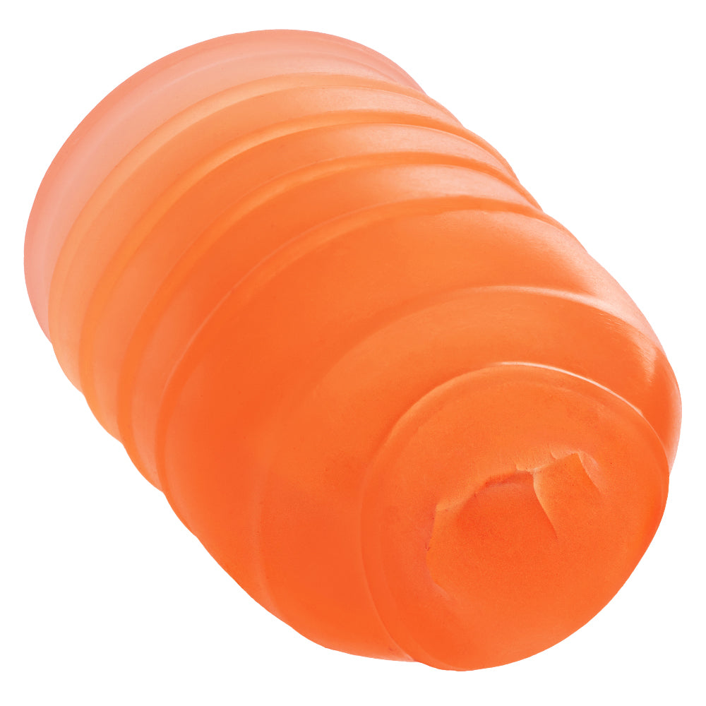 Pop Sock Ribbed Reversible Stroker Soft Tight Stretchy Material Orange