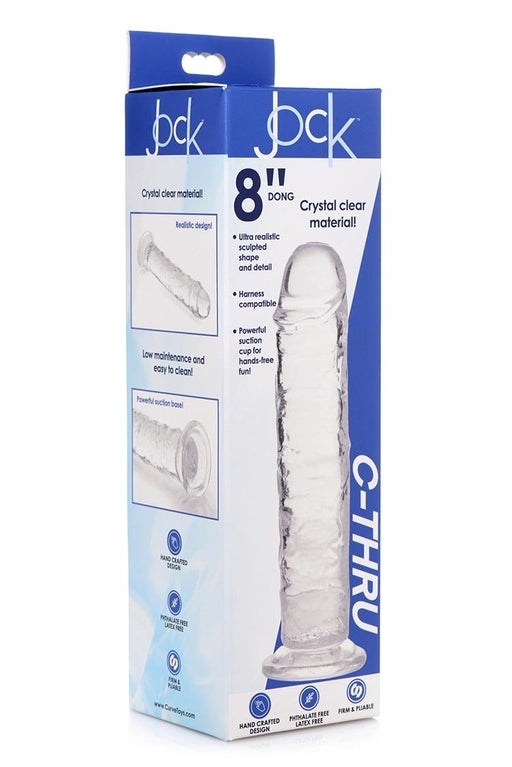 JOCK C-Thru 8 Inch Clear No Balls Dildo