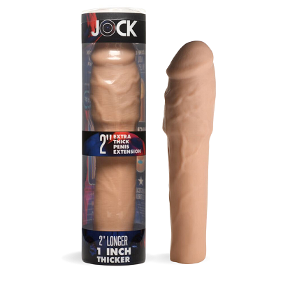 JOCK Extra Thick 2 Inch Penis Extension Sleeve Light 2 Inch Longer 1 Inch Thicker