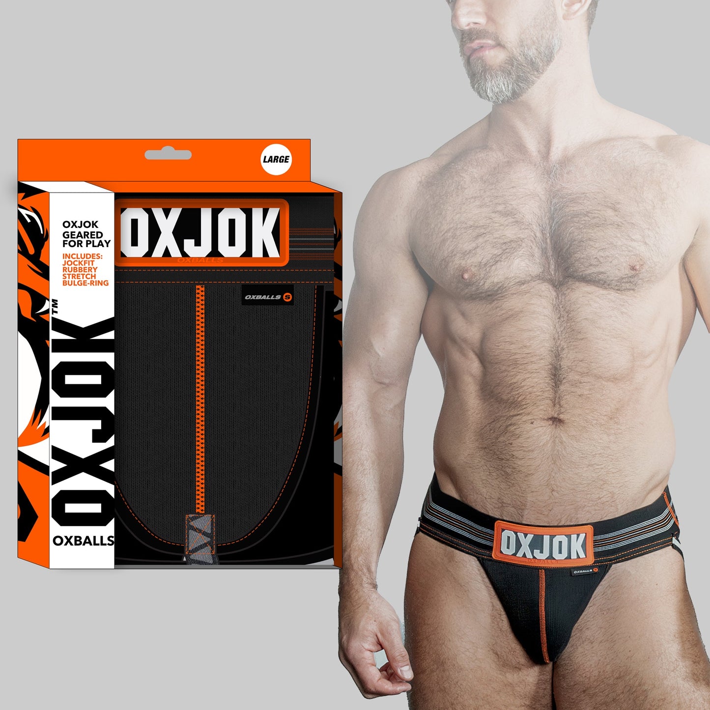 Oxballs Slingjock Upthrust Slider-Strap Jock (Black Iron) – Comfortable Men's Jockstrap