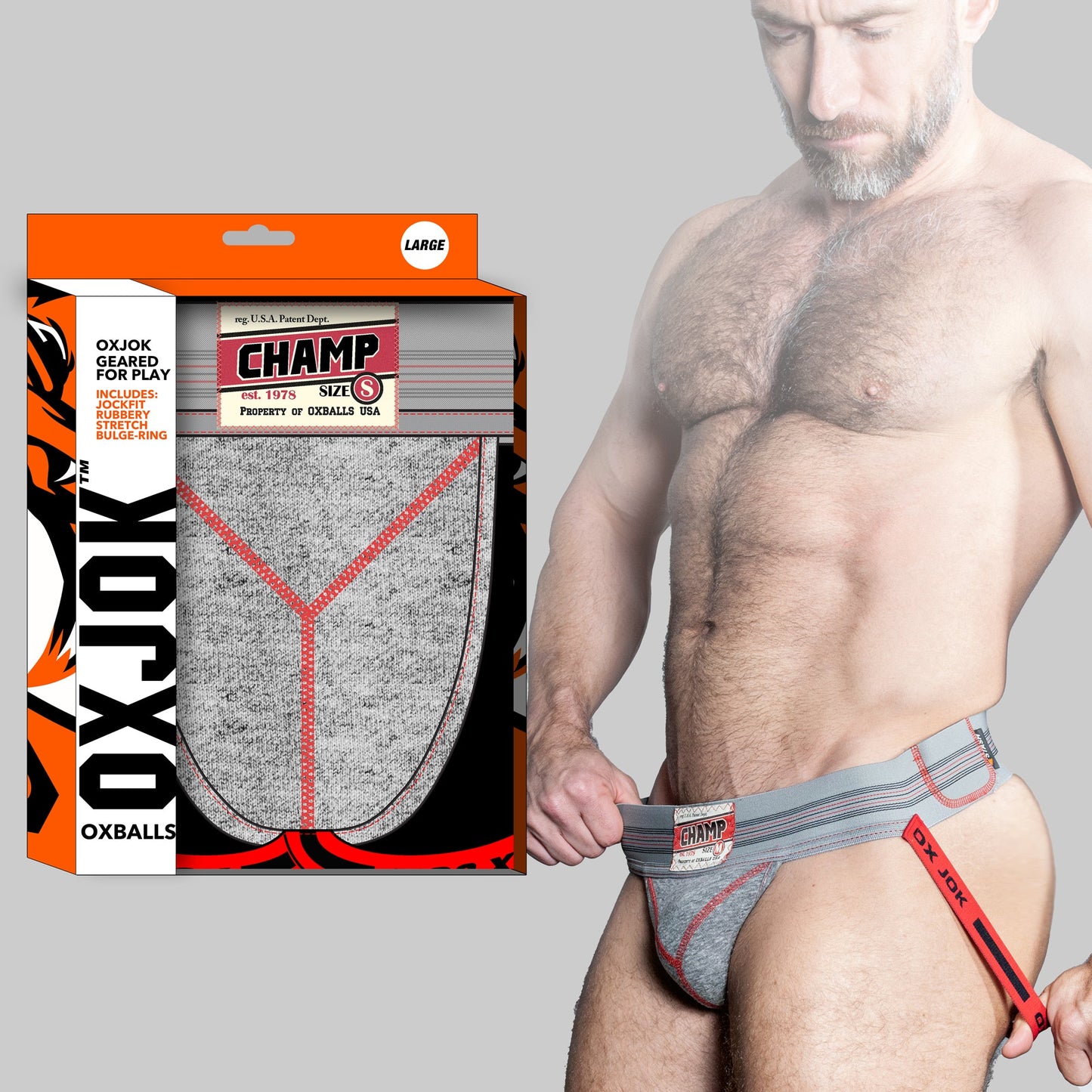Oxballs Champ Vintage (Gray Heather) – Comfortable Jockstrap