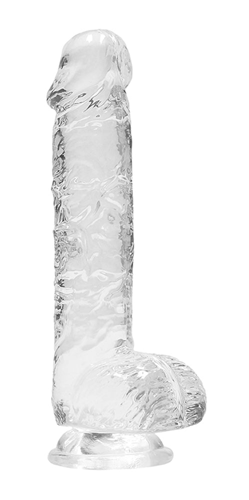 RealRock 6 Inch Transparent Crystal Clear Dildo – Realistic Body-Safe Dildo