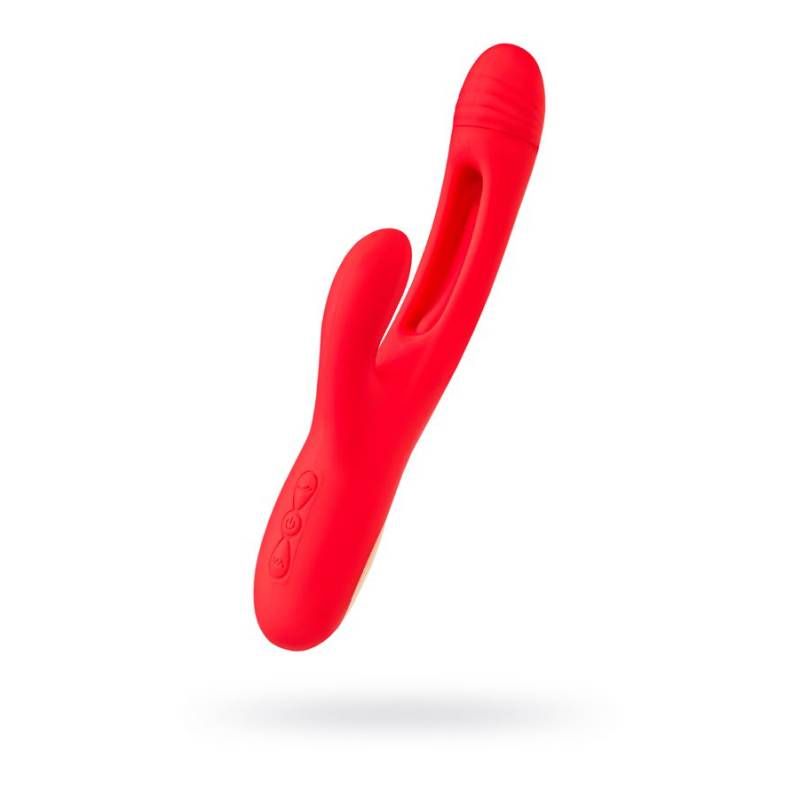 JOS Patti Moving Tongue Rabbit Vibrator in Red