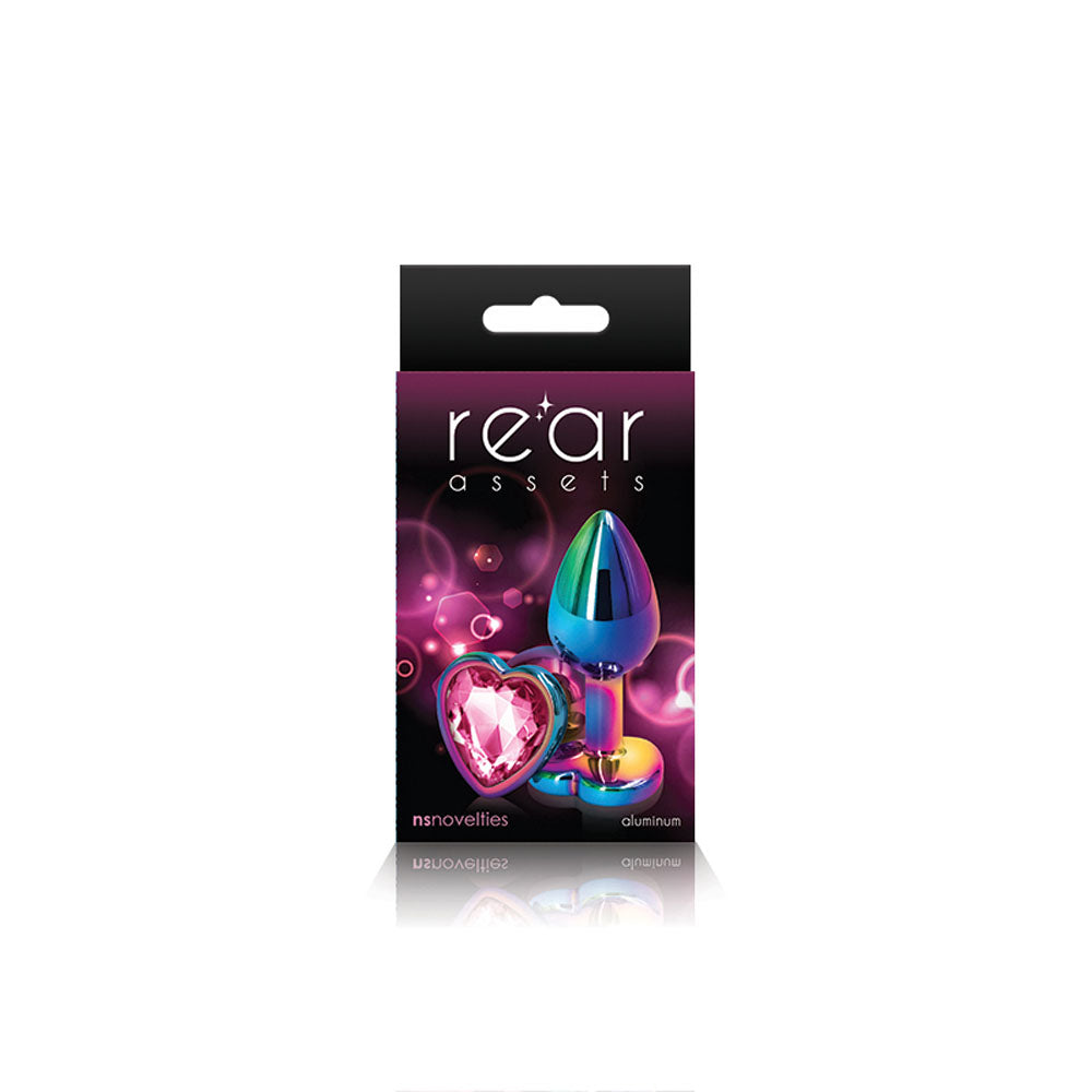 Rear Assets Multi Heart Small (Pink) – Lightweight Metal Butt Plug