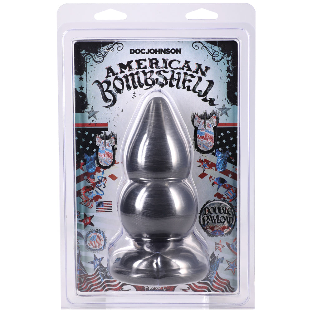 American Bombshell Double Payload – 5.5 Inch Rippled Butt Plug