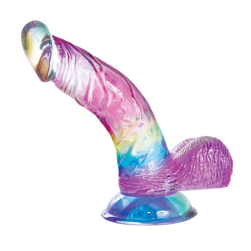 Jellido 14cm Curved Dildo Clear Realistic Pleasure Device