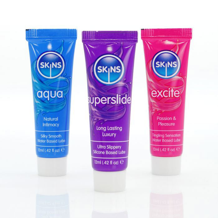 Skins Vital Sampler Tubes (3 Pack) – Lubricant Sampler Set 12ml