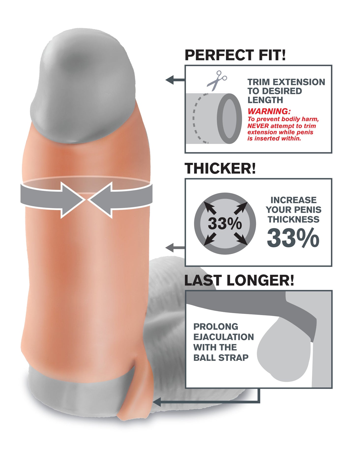 Fantasy X-tensions Real Feel Enhancer XL – 7 Inch Erection Enhancer