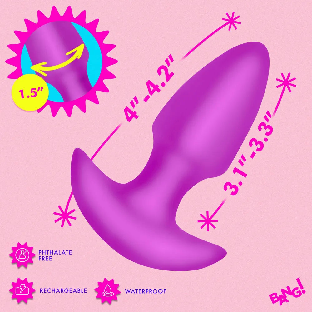 Thrusting and Vibrating Silicone Butt Plug – Wireless Remote-Controlled Butt Plug