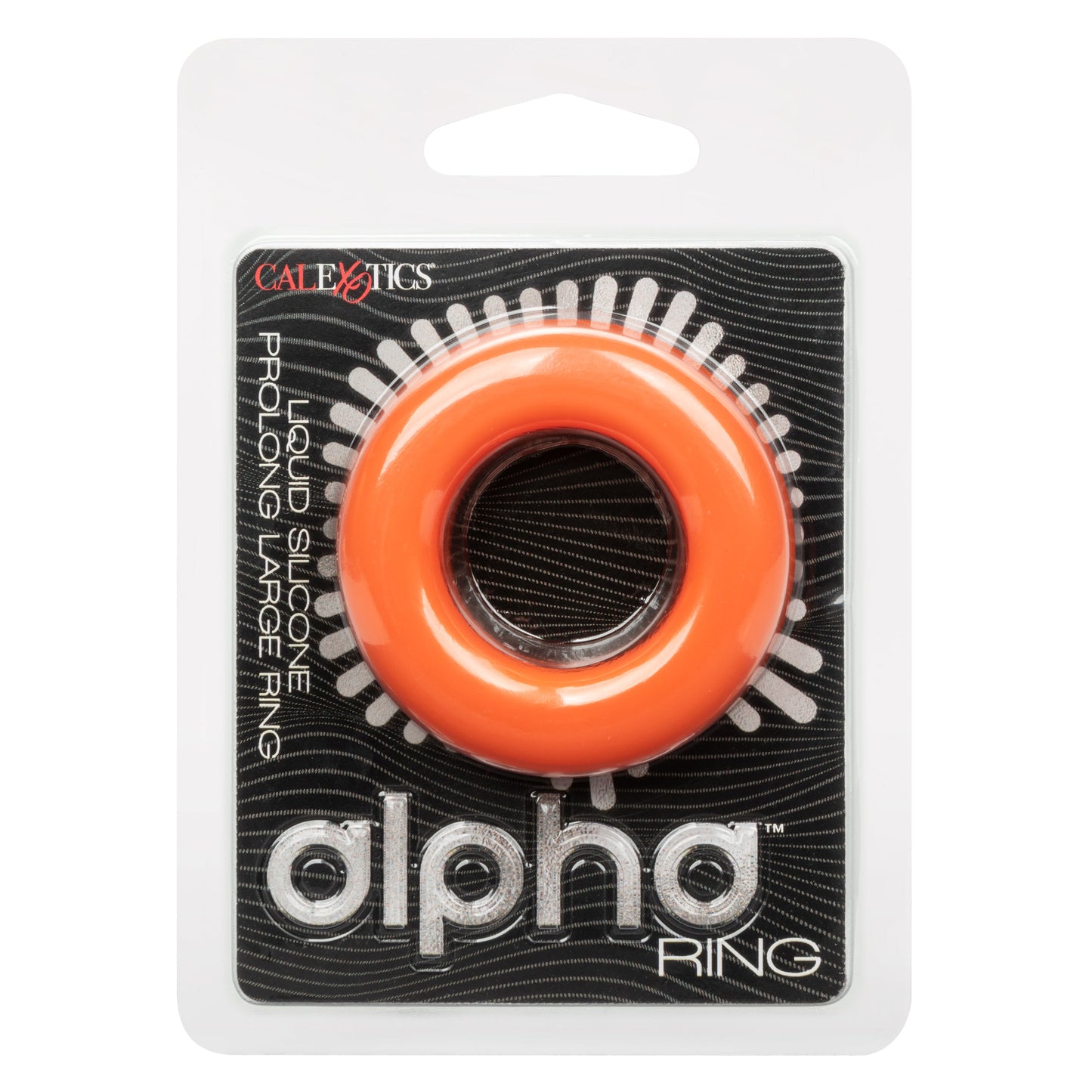 Alpha Liquid Silicone Prolong Large Ring Orange 1.25 Inch Diameter Stretchy Comfortable Durable