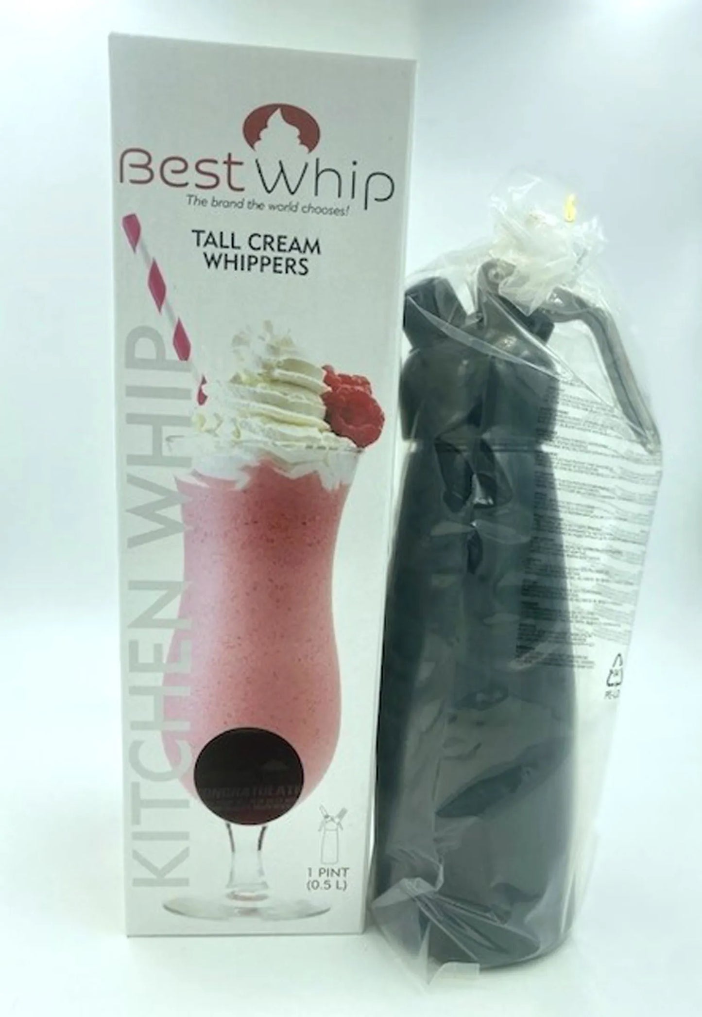 Tall Cream Whipper 1 Pint – Kitchen Whipped Cream Dispenser