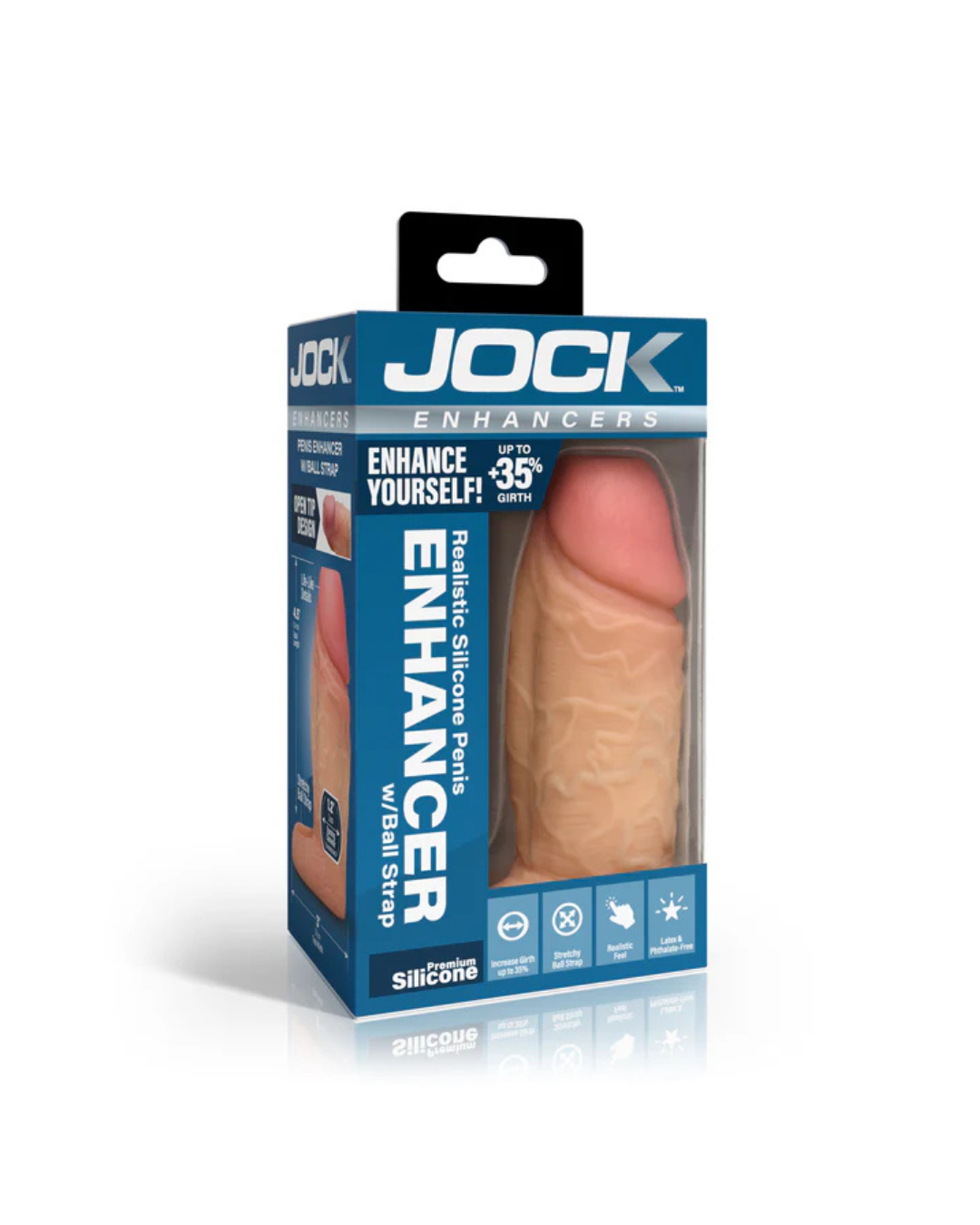 Jock Enhancers 1 Inch Silicone Penis Extension Sleeve Medium