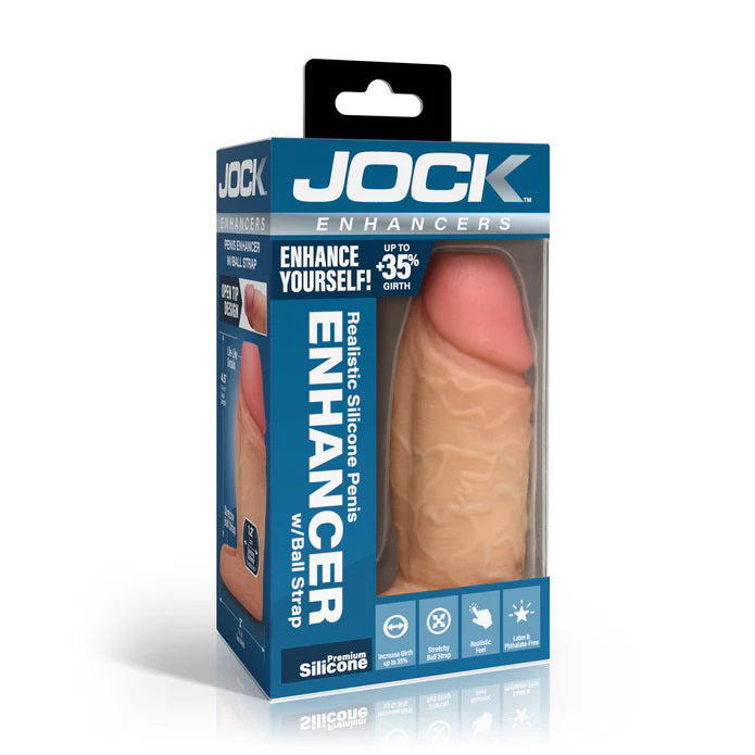 Jock Enhancers 1 Inch Silicone Penis Extension Sleeve Medium
