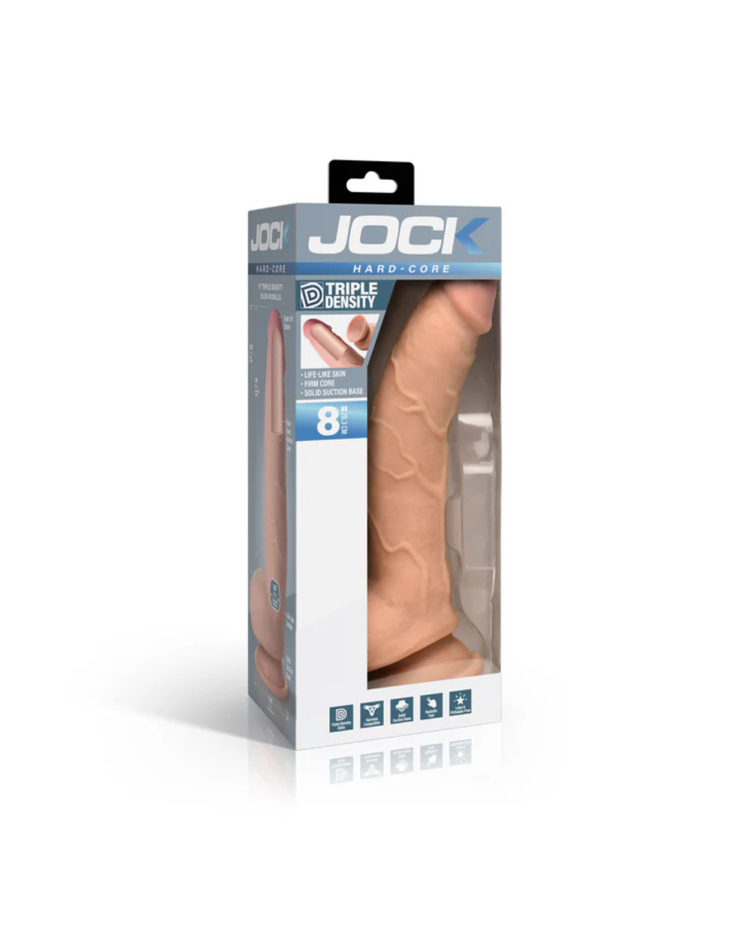 Jock Hard-Core 8 Inch Triple Density Dildo with Balls