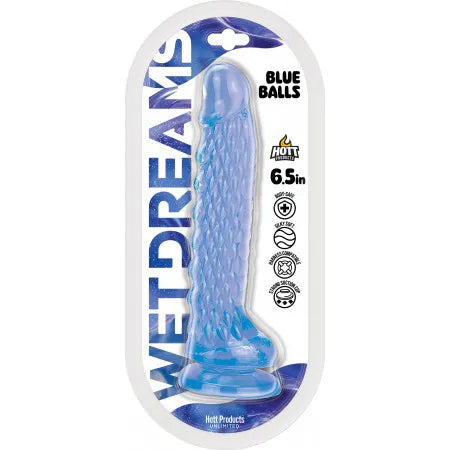 Wet Dreams Blue Balls 6.5 Inch Suction Cup Dildo Silicone Toy