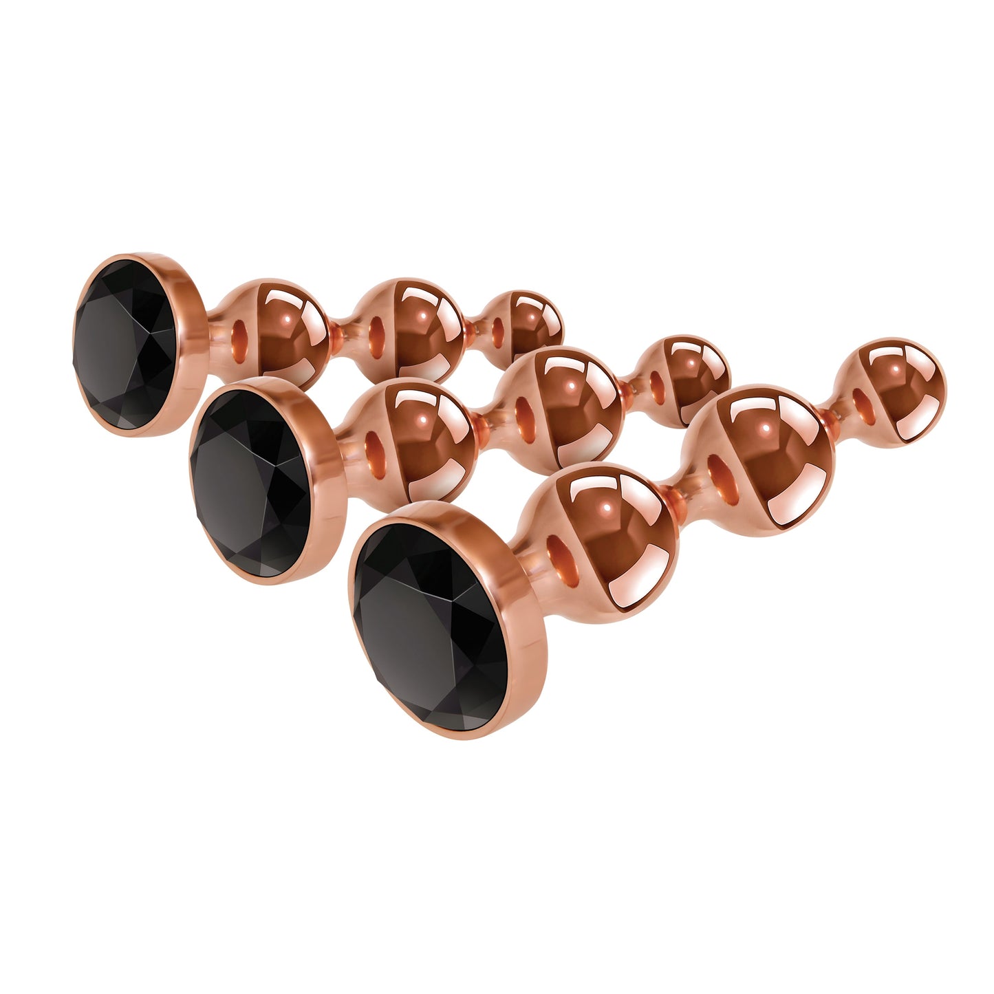 Gender X Gold Digger Set – Metallic Butt Plugs Set of Three Sizes