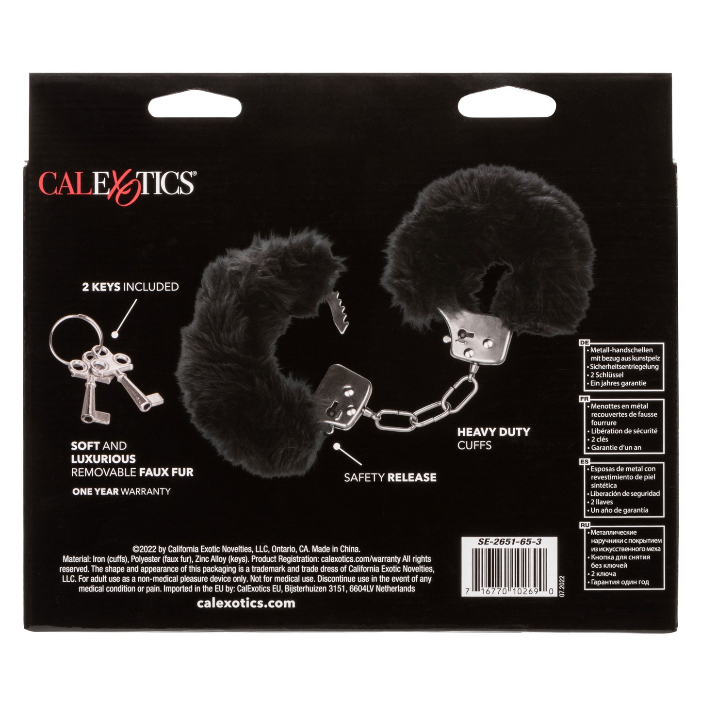 Ultra Fluffy Black Furry Bondage Cuffs