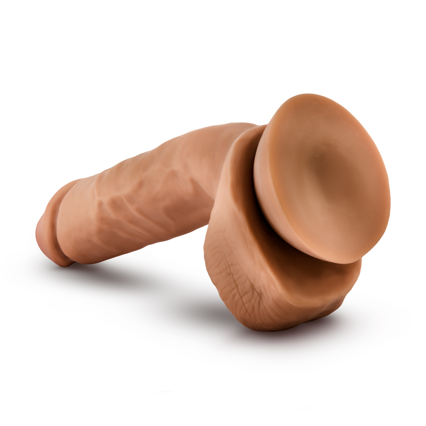 Dr. Skin Glide (Mocha) – 8.5 Inch Self-Lubricating Dildo With Balls