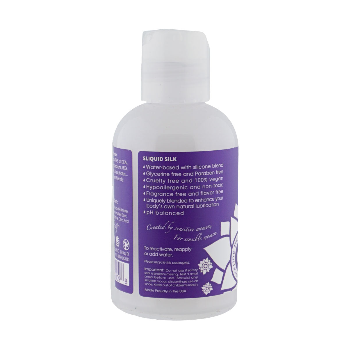 Sliquid Naturals Silk Hybrid Lubricant (125ml) – Vegan Friendly Long-Lasting Personal Lubricant