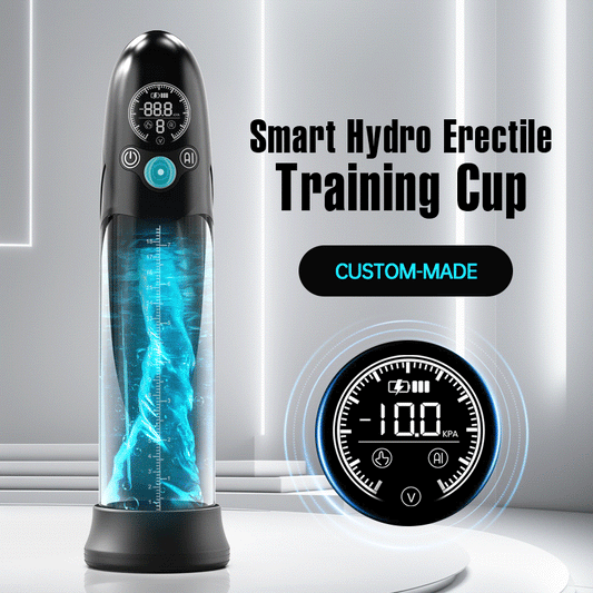 BathFun - Professional Penis Pump Powerful Vacuum Fully Waterproof Intelligent Training Function Black Penis Pumps