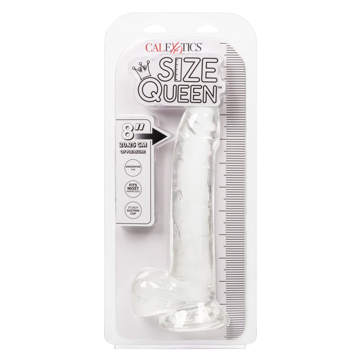 Size Queen 8 Inch Realistic Dong in Ivory