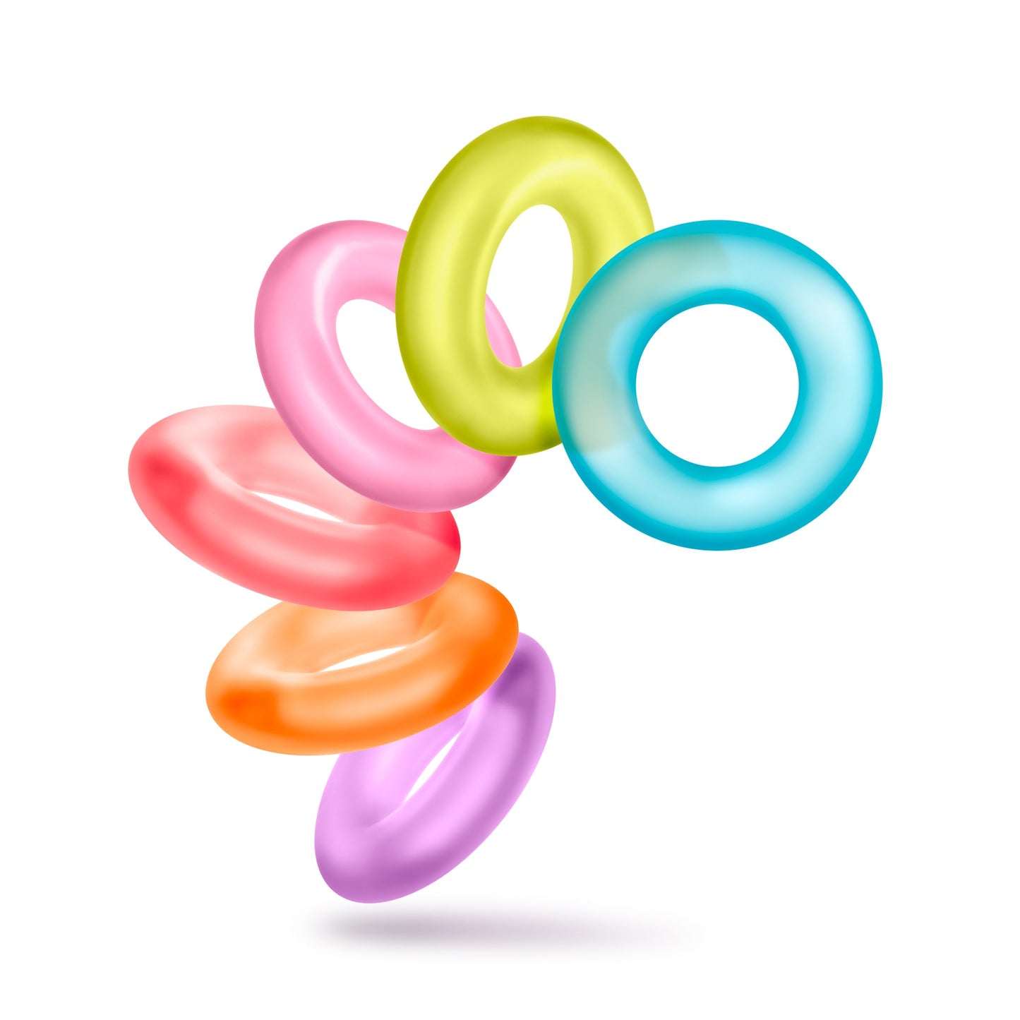 King of the Ring Coloured Cock Rings Set of 6