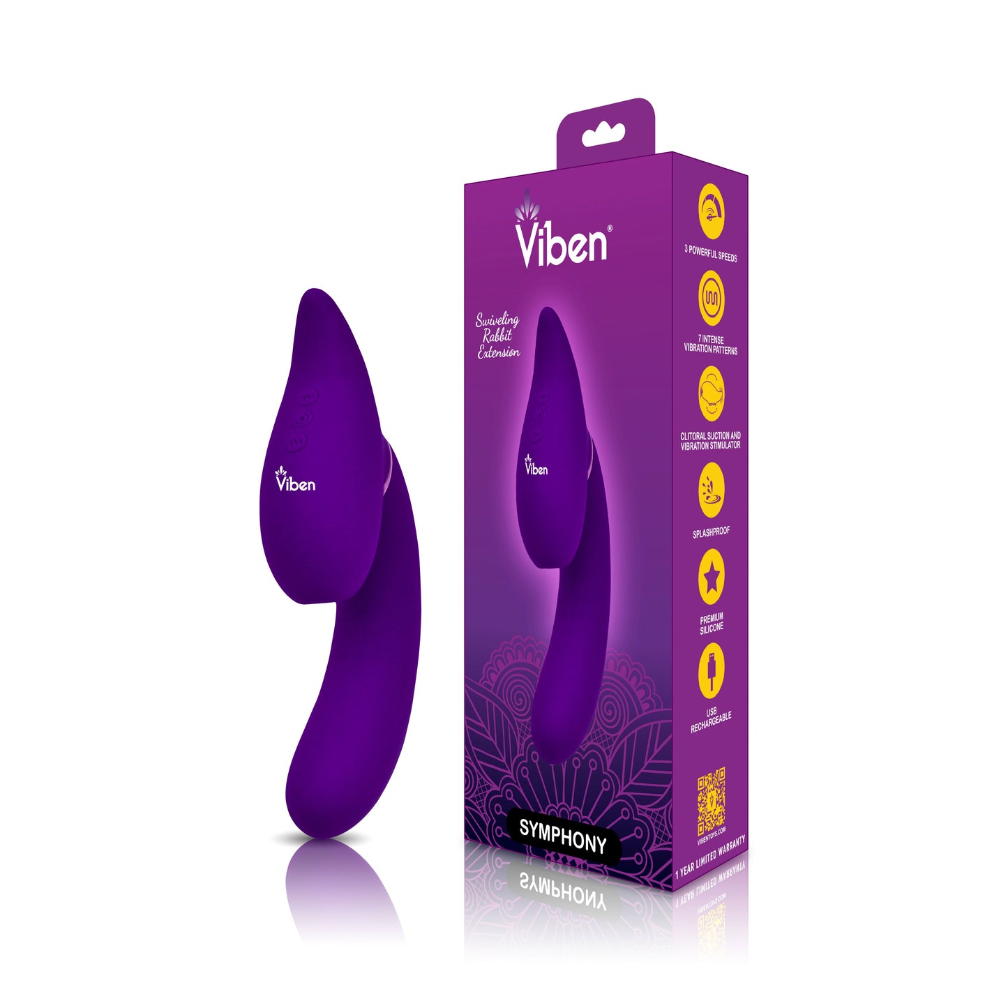 Symphony 21 Mode Swivel Suction Head Triple Motor Vibrator
