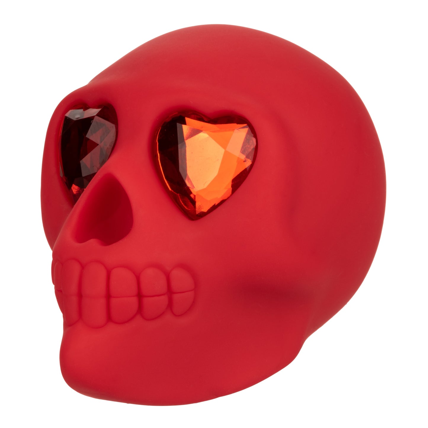 Naughty Bits Bone Head Handheld Massager Red Silicone with 10 Vibration Functions Waterproof Rechargeable