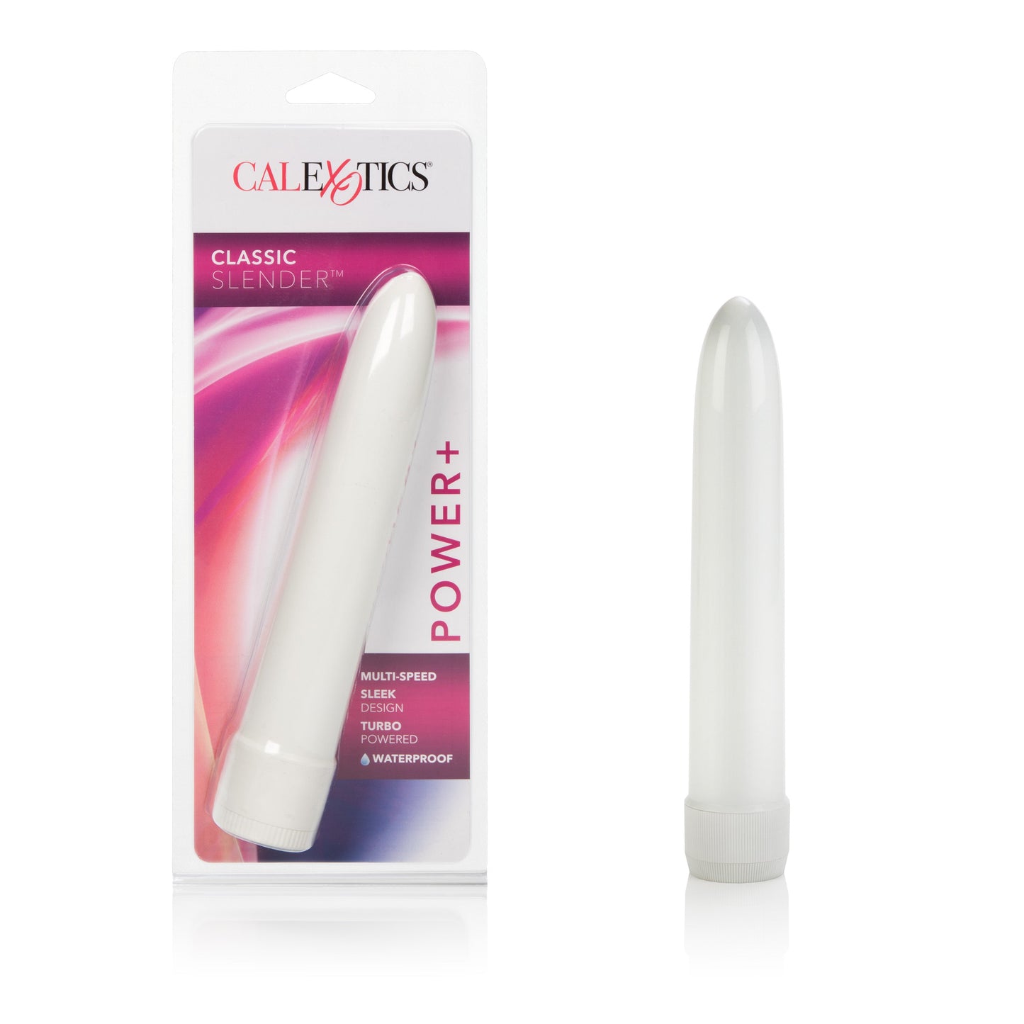 CalExotics Classic Slender White Vibrator Sleek and Powerful