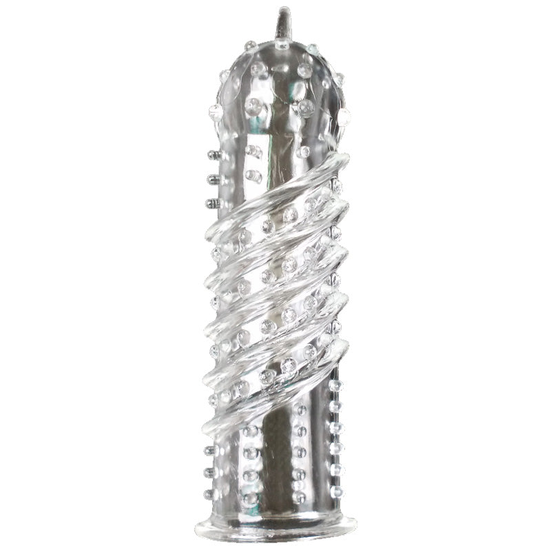 Clear Textured Orgasma Stretchy Sleeve – 6 Inch Waterproof Penis Sleeve