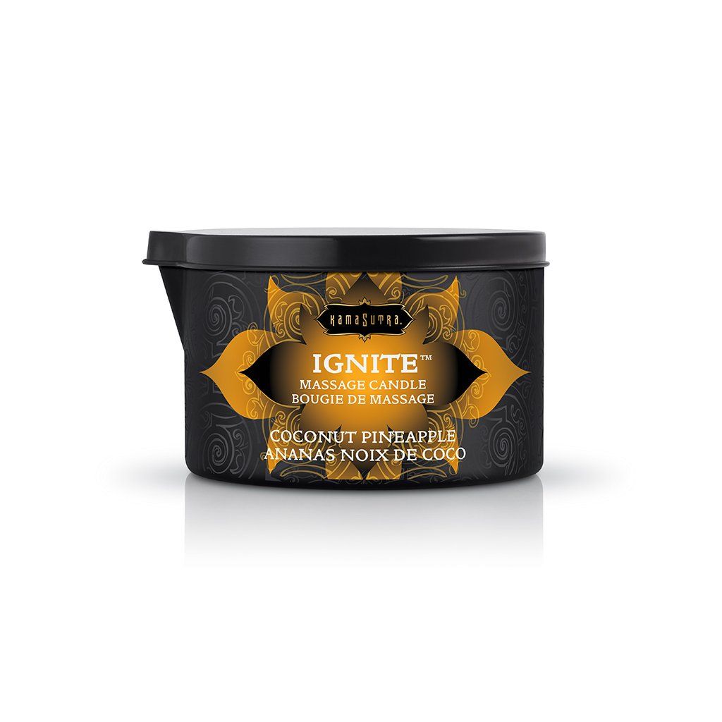 Kama Sutra Ignite Coconut Pineapple (6 Oz) Massage Candle and Oil