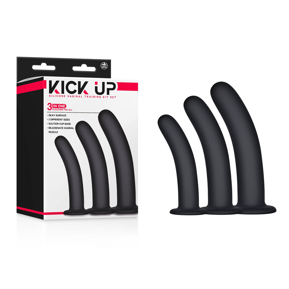 Kick Up Silicone Vaginal Training Kit – Three Sizes Suction Cup Base Training Kit