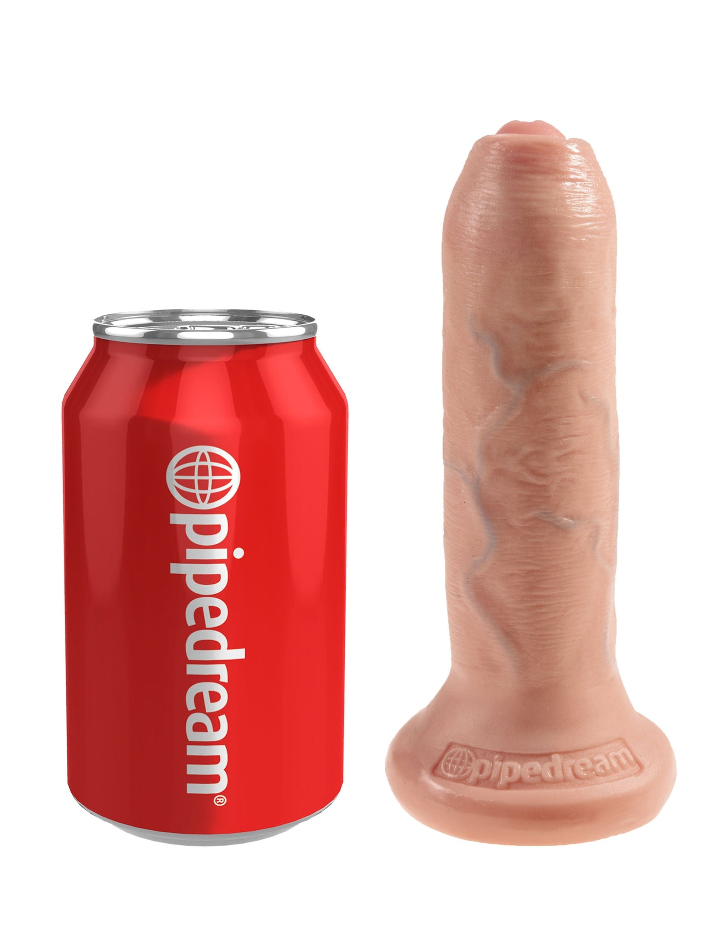 King Cock 6 Inch Uncut Realistic Dildo with Movable Foreskin
