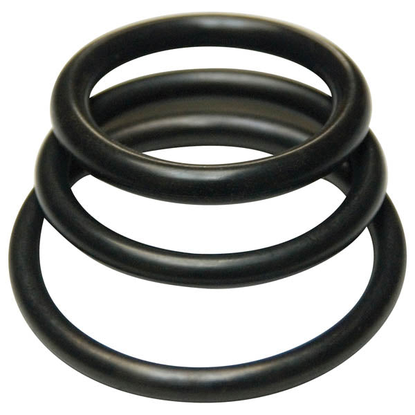 KinkLab Rubber Cock Rings Set of 3 Sizes Comfortable