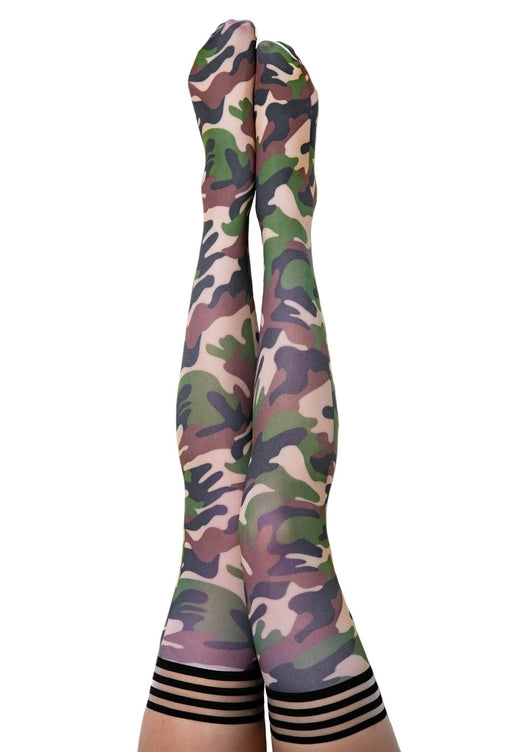 Kixies Alex Camo Thigh High Size A