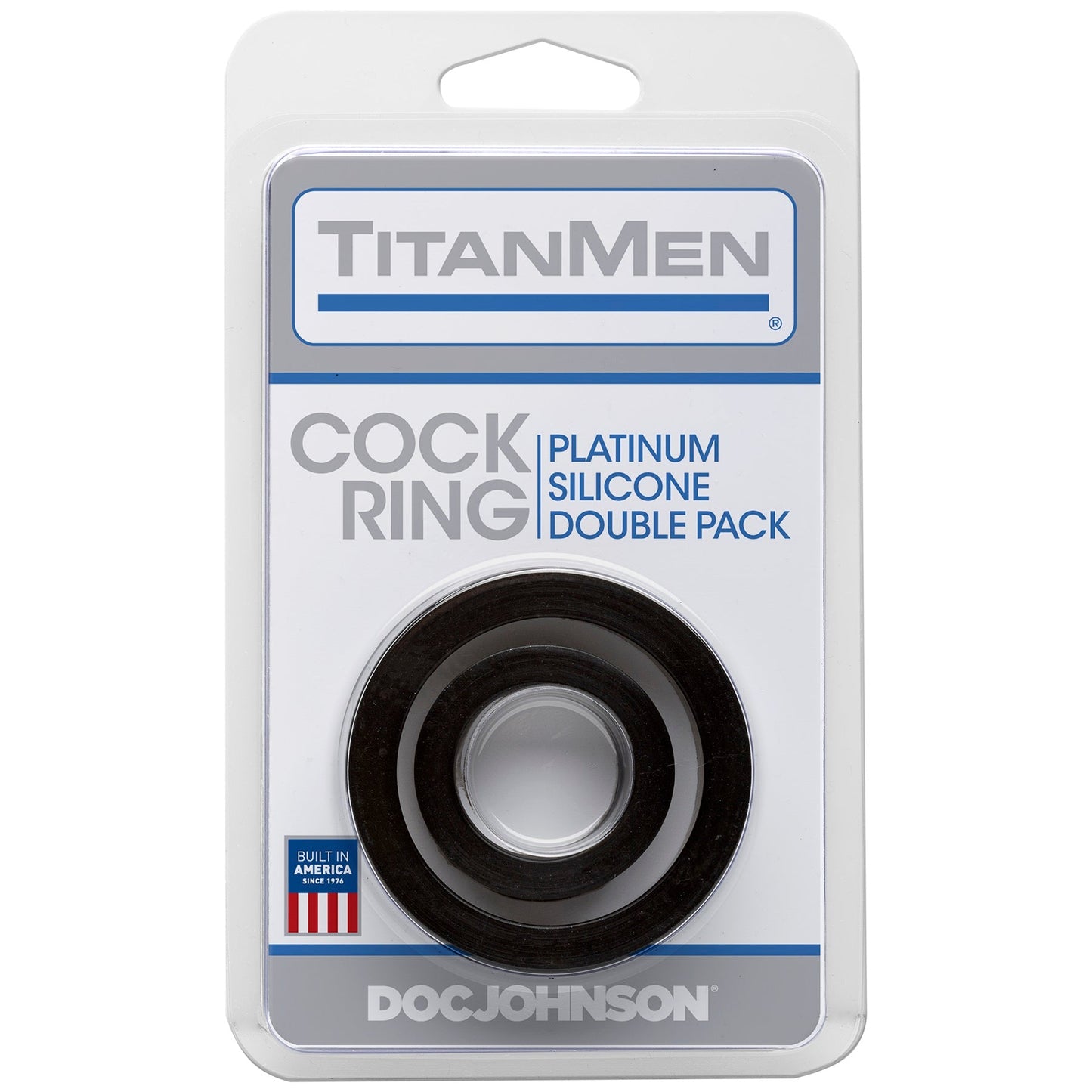 Silicone Cock Rings Double Pack Black