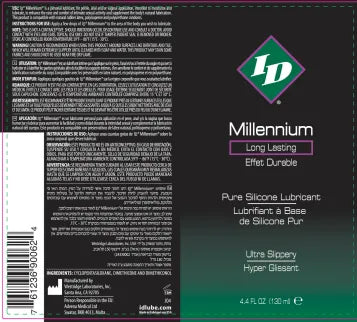 ID Millennium Silicone Lubricant 4.4 Oz – Long-Lasting Waterproof Lubricant